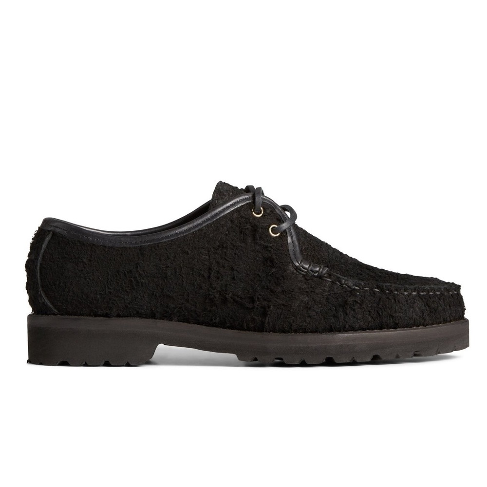 Sperry Captain's Oxford by Chris Echevarria black suede boat shoes winter vibram - Picture 11 of 16